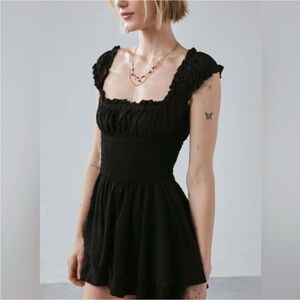 NWT Urban Outfitters Black Rosie Tiered Romper XS